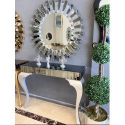 Füme 80 cm Piyano Saat ve Dresuar Takımı	