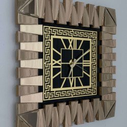 KARE MODEL PİYANO AYNALI DUVAR SAATİ